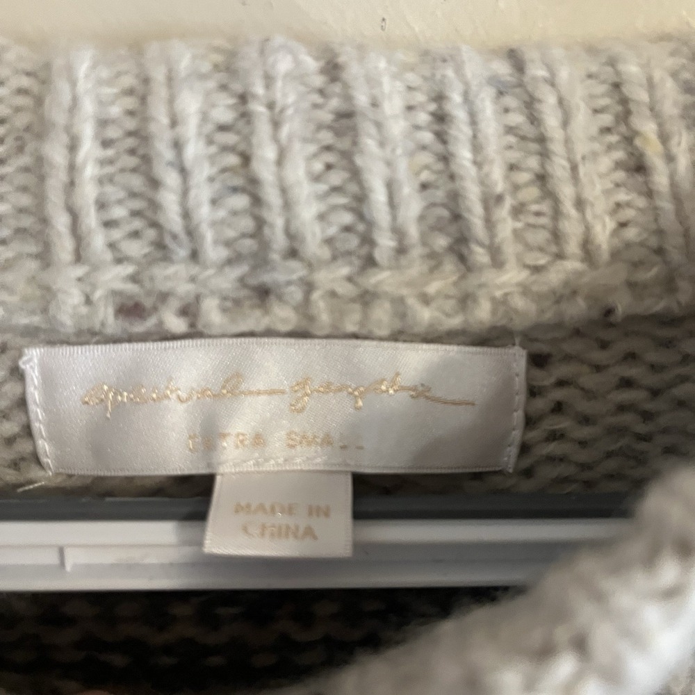 Spiritual Gangster Wool Alpaca Cropped Stripe Sweater XS Cozy Earthy Granola - Picture 3 of 8